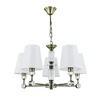 Люстра подвесная Брокка (Brocca) A4093LM-5AB Arte Lamp белая на 5 ламп, основание античное бронза в стиле современный классический Люстра подвесная Брокка (Brocca) A4093LM-5AB Arte Lamp белая на 5 ламп, основание античное бронза в стиле современный классический